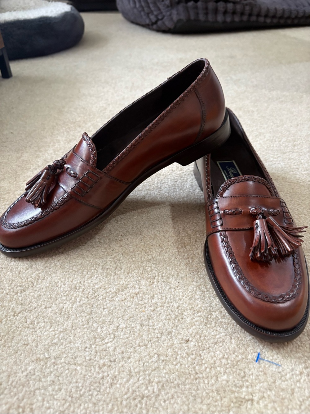 Bragano by Cole Haan Vintage Leather Loafers Made in Italy Mens 10 - Picture 4 of 4